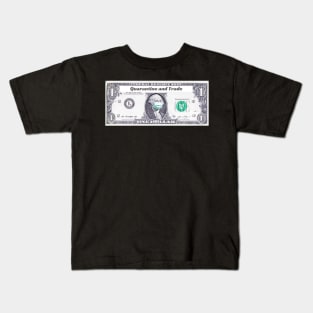 Dollar Bill with Mask - Quarantine and trade Kids T-Shirt